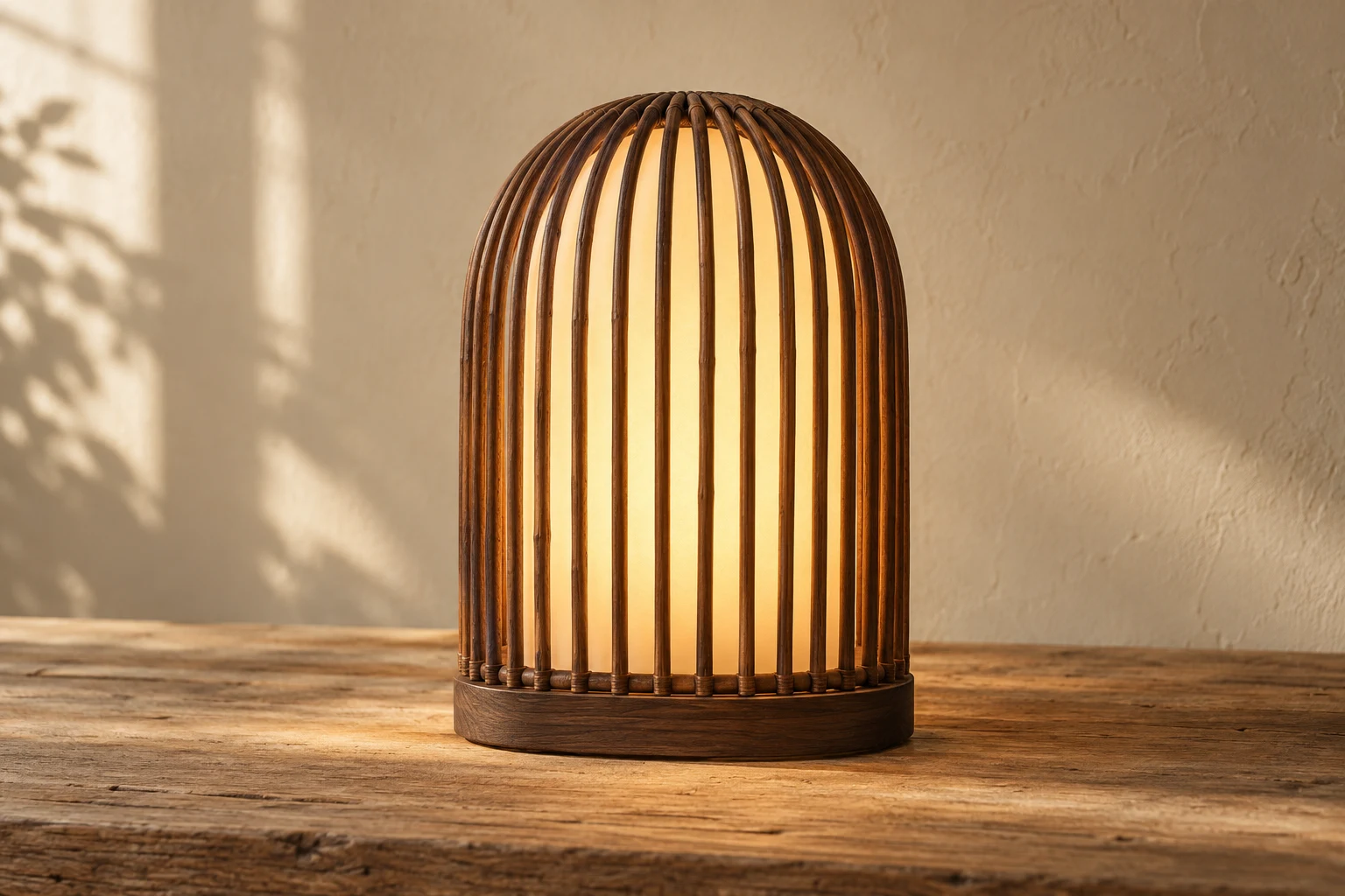 Sumi Arch, smoked rattan night light